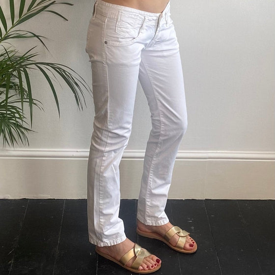 Vintage white Between Trousers - womens 30" waist