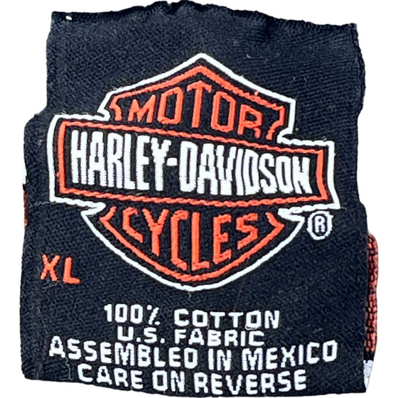 Harley-Davidson Graphic T-Shirt - XL - Green Cotton