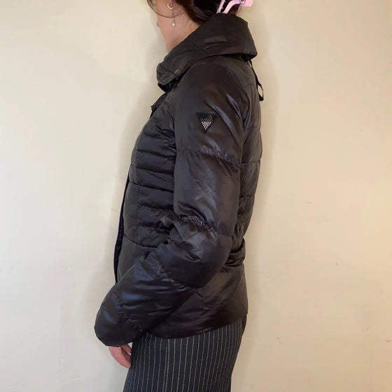 Vintage black Guess Puffer - womens small