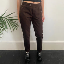  Vintage brown Burberry Trousers - womens 28" waist