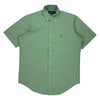 Polo Logo Ralph Lauren Checked Shirt - Medium Green Cotton