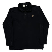  Burberry Long Sleeve Polo Shirt - 2XL Black Cotton