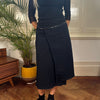 Vintage navy Sisley Midi Skirt - womens 29" waist