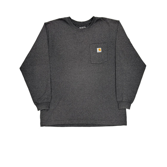 Carhartt Long Sleeve T-Shirt - XL Grey Cotton