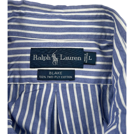 Ralph Lauren Blake Striped Shirt - Large - Blue Cotton