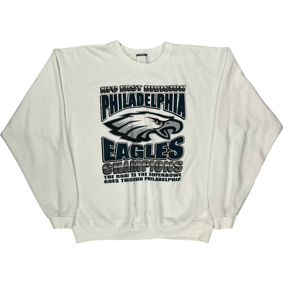 Philadelphia Eagles NFC East Division Champions Sweatshirt - Large - White Cotton