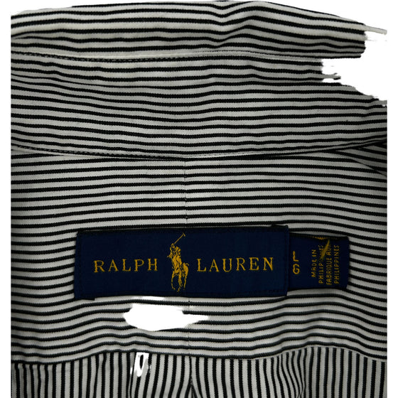 Ralph Lauren Striped Shirt - Large - Black & White Cotton