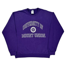  University Of Mount Union Jerzees Sweatshirt - Large Purple Cotton Blend