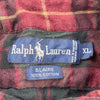 Ralph Lauren Checked Flannel Shirt - XL Red Cotton