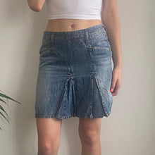  Vintage blue Guru Mini Skirt - womens 27" waist