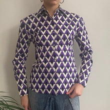  Vintage purple Prada Patterned Shirt - womens x-small