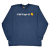 Carhartt Graphic T-Shirt - Small Navy Cotton Blend