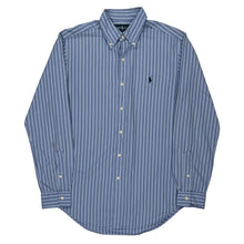  Ralph Lauren Striped Shirt - Small Blue Cotton