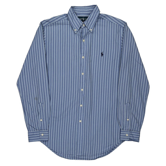 Ralph Lauren Striped Shirt - Small Blue Cotton