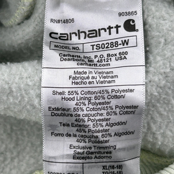 Carhartt Graphic Hoodie - XL Green Cotton Blend