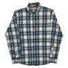 Wrangler Checked Shirt - Medium Blue Cotton