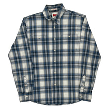  Wrangler Checked Shirt - Medium Blue Cotton