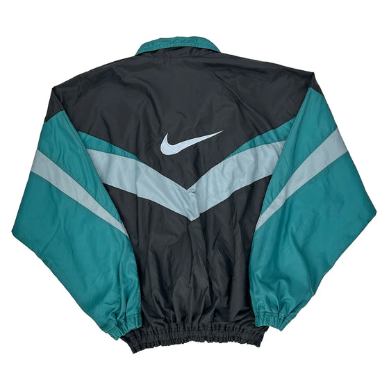 Nike Logo Nike Oversized Windbreaker - Large Black Nylon