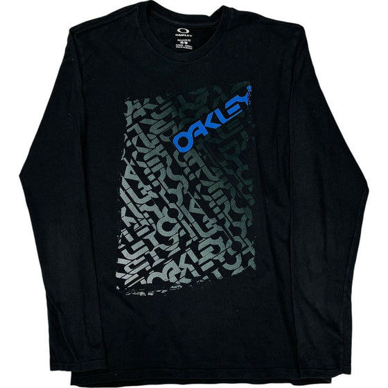 Oakley Graphic Long Sleeve T-Shirt - Medium - Black Cotton