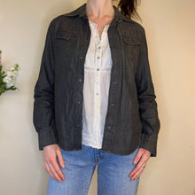  Vintage grey Armani Jeans Denim Shirt - womens medium