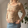 Vintage brown 1 A Classe Alviero Martini Long Sleeve Top - womens small