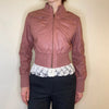 Vintage pink Crayon Leather Jacket - womens x-small