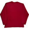 Nike Graphic Long Sleeve T-Shirt - XL - Red Cotton