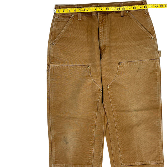 Carhartt Double Knee Work Pants - 34W 29L - Brown Cotton