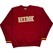  Reebok Spellout Sweatshirt - Small - Red Cotton Blend