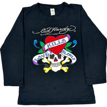  Ed Hardy Love Kills Slowly Long Sleeve T-Shirt - Medium - Black Cotton