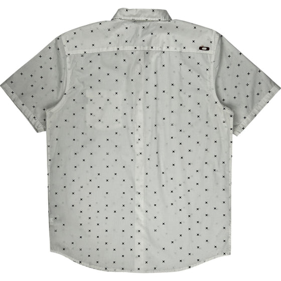 Oakley Skull Printed Short Sleeve Shirt - Large - White Cotton Blend