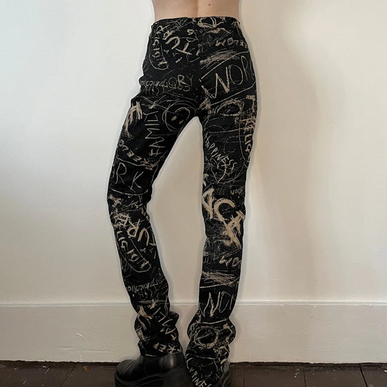 Vintage black Moschino Jeans Trousers - womens 26" waist