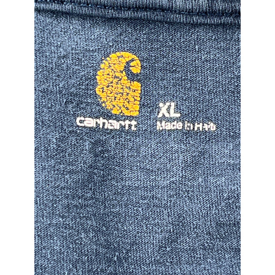 Carhartt Long Sleeve Logo Long Sleeve T-Shirt - XL - Blue Cotton