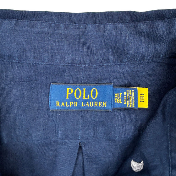 Polo Ralph Lauren Short Sleeve Shirt - XLT - Blue Linen