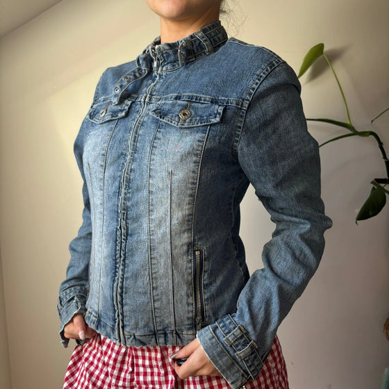 Vintage blue Unbranded Denim Jacket - womens medium