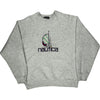 Nautica Logo Sweatshirt - Large - Grey Cotton