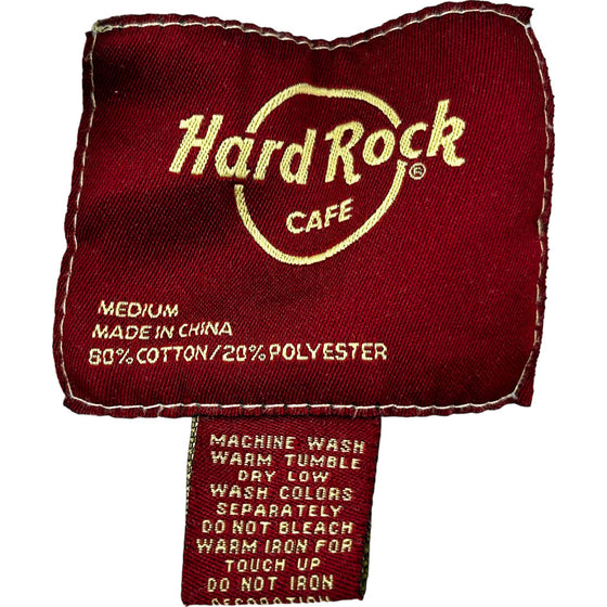 Hard Rock Cafe Hoodie - Medium - Grey Cotton Blend