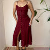 Vintage burgundy Martins Midi Dress - womens small