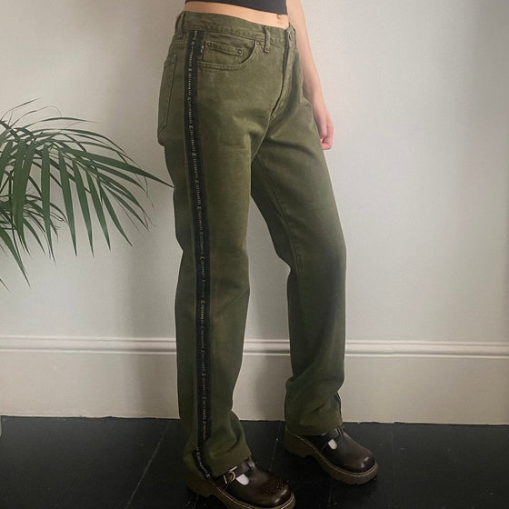 Vintage green Just Cavalli Jeans - womens 28" waist