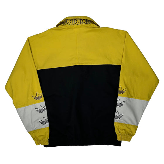 Adidas Track Jacket - Small Yellow Polyester