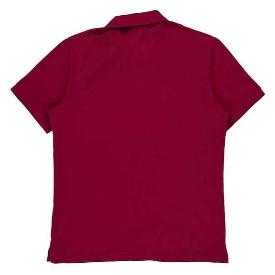 Burberry London Polo Shirt - Medium Red Cotton