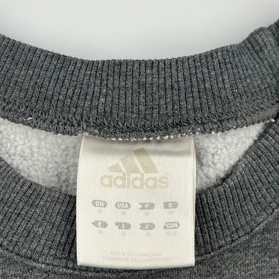 Adidas Logo Adidas Spellout Sweatshirt - Medium Grey Cotton Blend