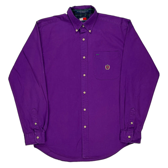 Tommy Hilfiger Shirt - Large Purple Cotton