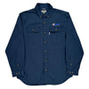 Secom Logo Carhartt Collared Shirt - Large Blue Cotton Blend