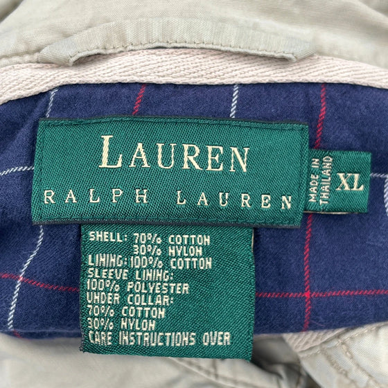 Lauren Ralph Lauren Harrington Jacket - XL Beige Cotton Blend