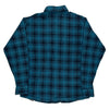 Wrangler Checked Flannel Shirt - Large Blue Polyester