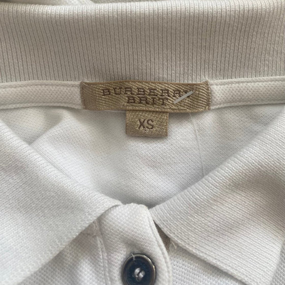 Vintage white Burberry Brit Polo Shirt - womens x-small