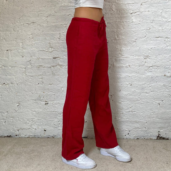 Vintage red Donnaio Trousers - womens 35" waist