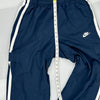 Nike Wide Leg Tracksuit - Large Navy Polyester