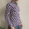 Vintage purple Prada Patterned Shirt - womens x-small